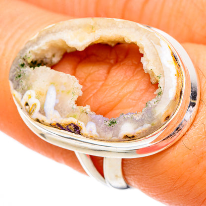 White Geode Slice Rings handcrafted by Ana Silver Co - RING102025