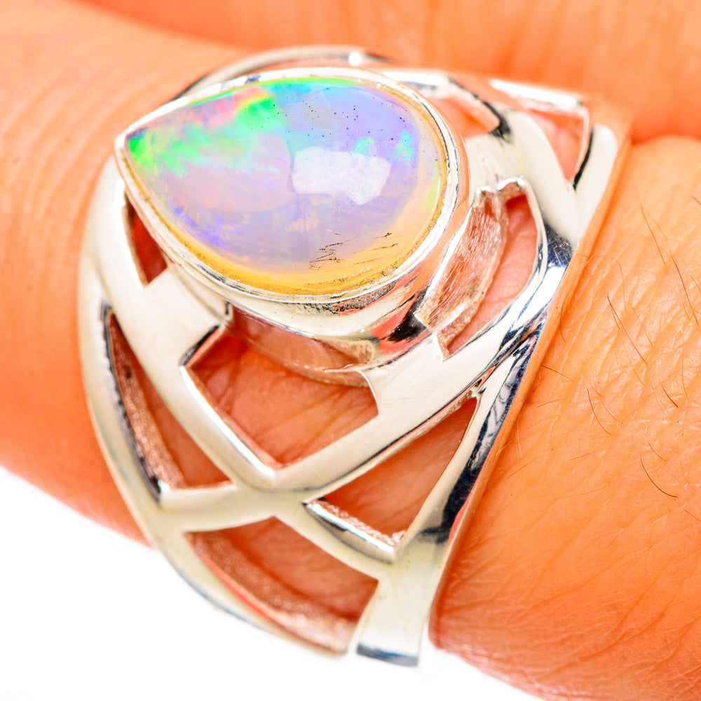Ethiopian Opal Rings handcrafted by Ana Silver Co - RING102026