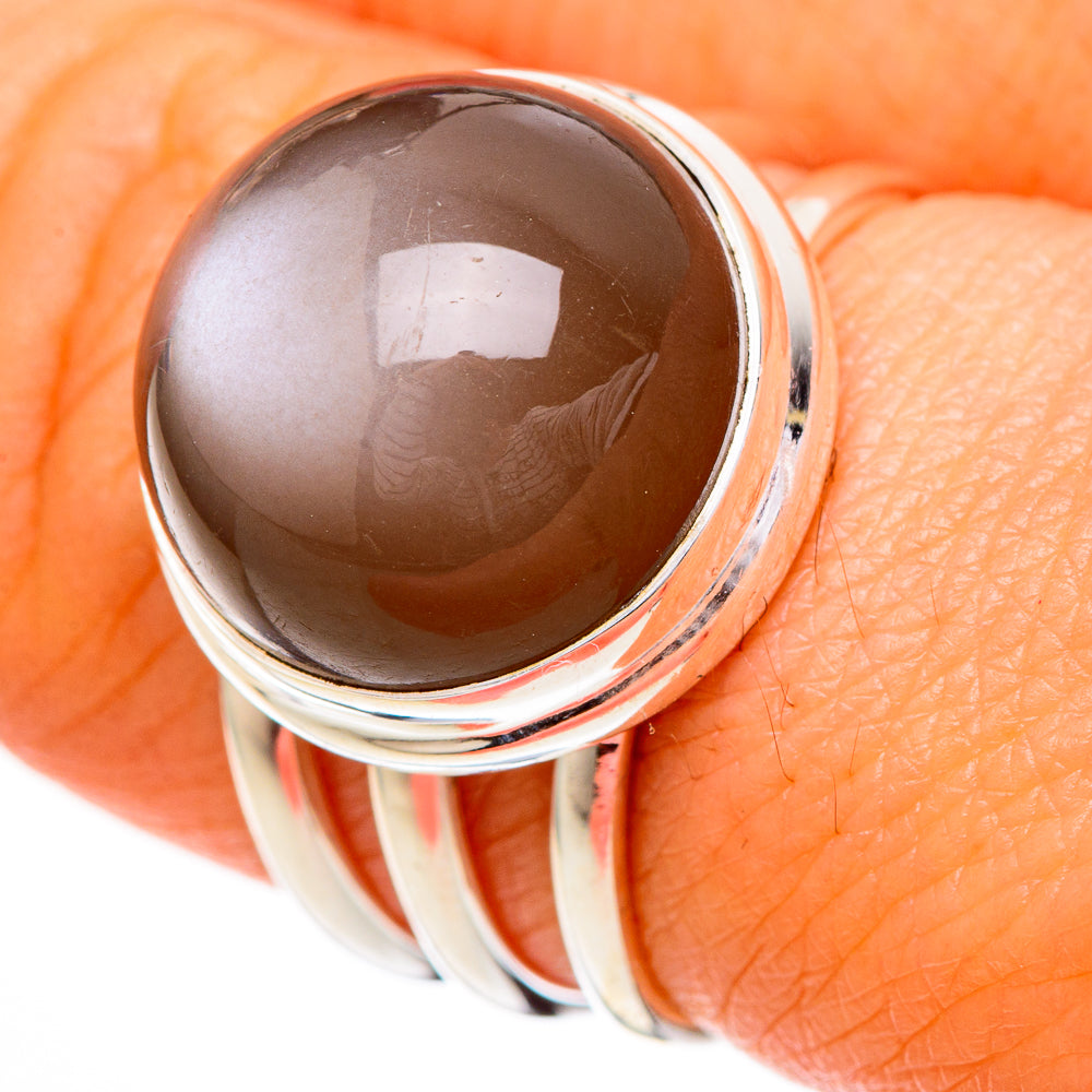 Chocolate Moonstone Rings handcrafted by Ana Silver Co - RING102039