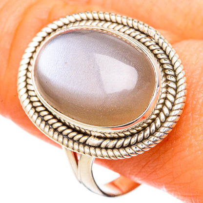 Rainbow Moonstone Rings handcrafted by Ana Silver Co - RING102040