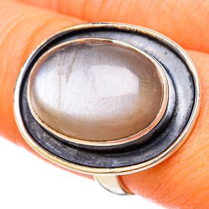 Chocolate Moonstone Rings handcrafted by Ana Silver Co - RING102043