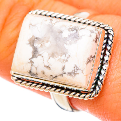 Howlite Rings handcrafted by Ana Silver Co - RING102047