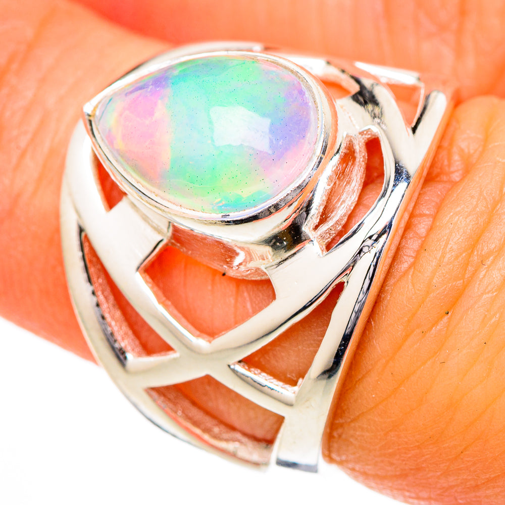 Ethiopian Opal Rings handcrafted by Ana Silver Co - RING102048