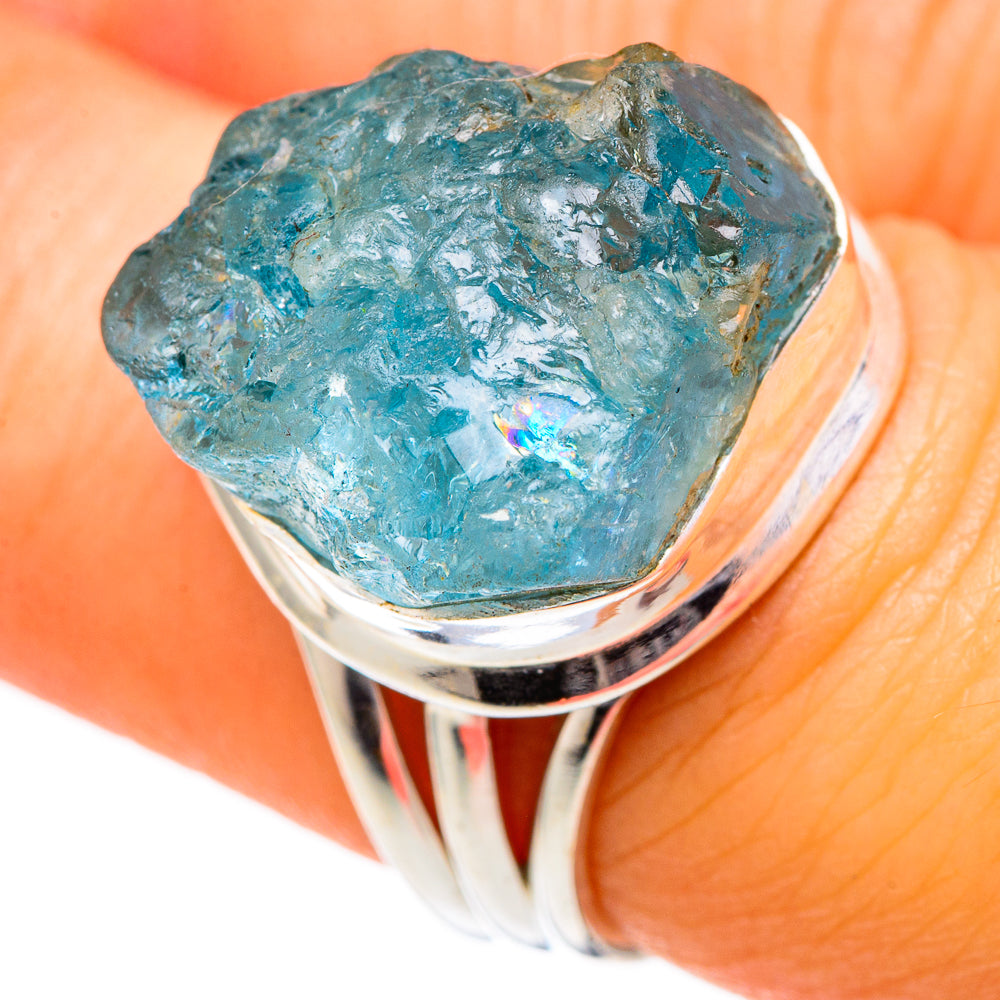 Aquamarine Rings handcrafted by Ana Silver Co - RING102051