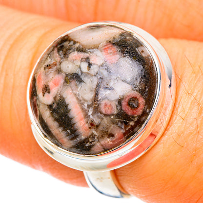 Crinoid Fossil Rings handcrafted by Ana Silver Co - RING102055