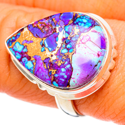 Spiny Oyster Turquoise Rings handcrafted by Ana Silver Co - RING102082