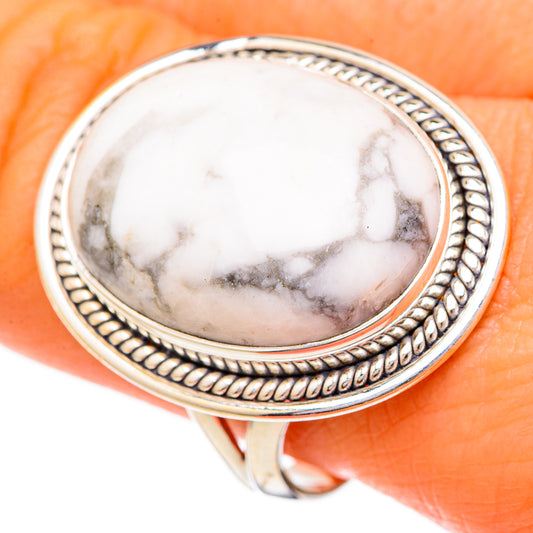 Howlite Rings handcrafted by Ana Silver Co - RING102090