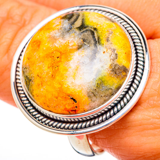 Bumble Bee Jasper Rings handcrafted by Ana Silver Co - RING102093