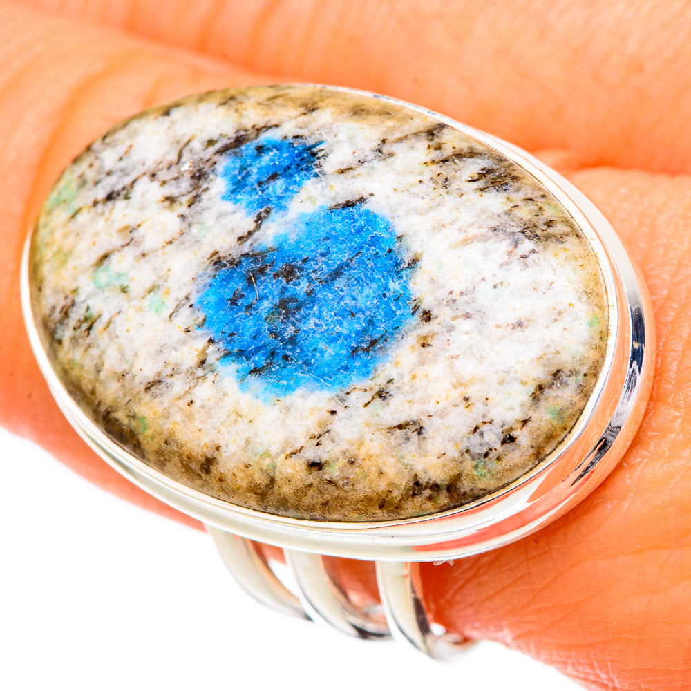 K2 Blue Azurite Rings handcrafted by Ana Silver Co - RING102095