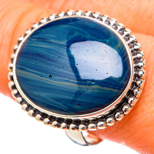 Blue Jasper Rings handcrafted by Ana Silver Co - RING102103