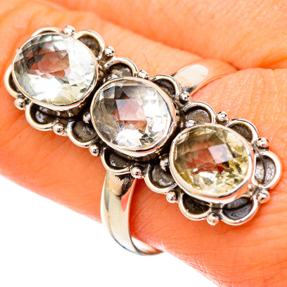 Green Amethyst Rings handcrafted by Ana Silver Co - RING102109