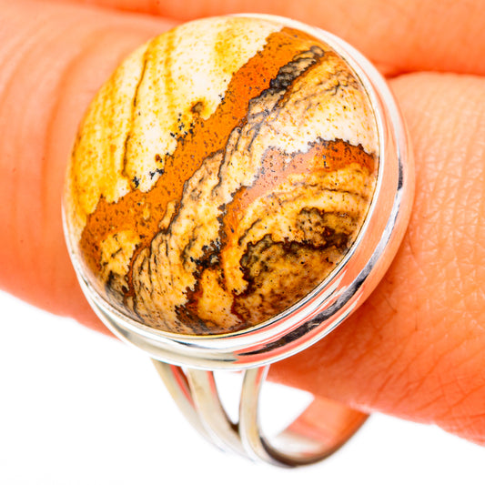 Picture Jasper Rings handcrafted by Ana Silver Co - RING102114