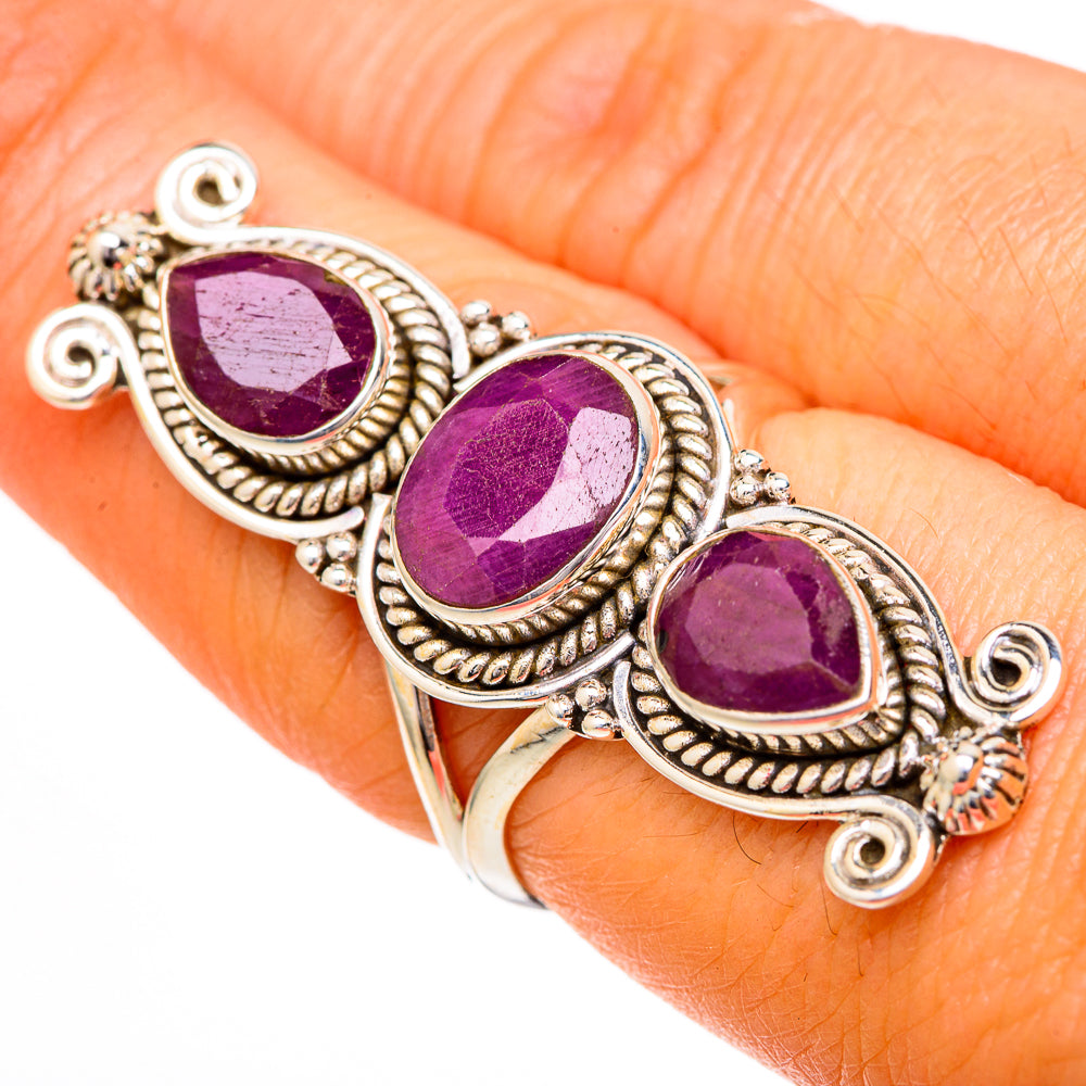Ruby Rings handcrafted by Ana Silver Co - RING102117