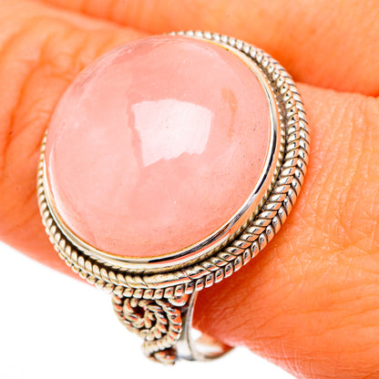 Rose Quartz Rings handcrafted by Ana Silver Co - RING102119