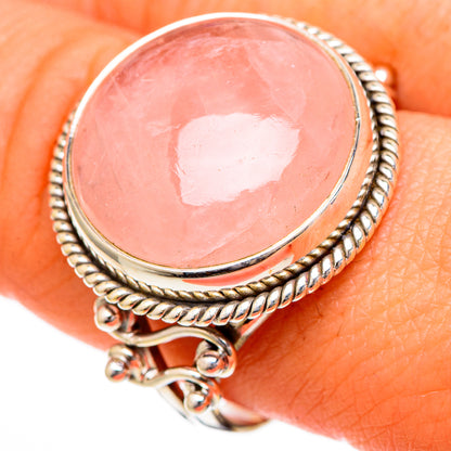 Rose Quartz Rings handcrafted by Ana Silver Co - RING102159
