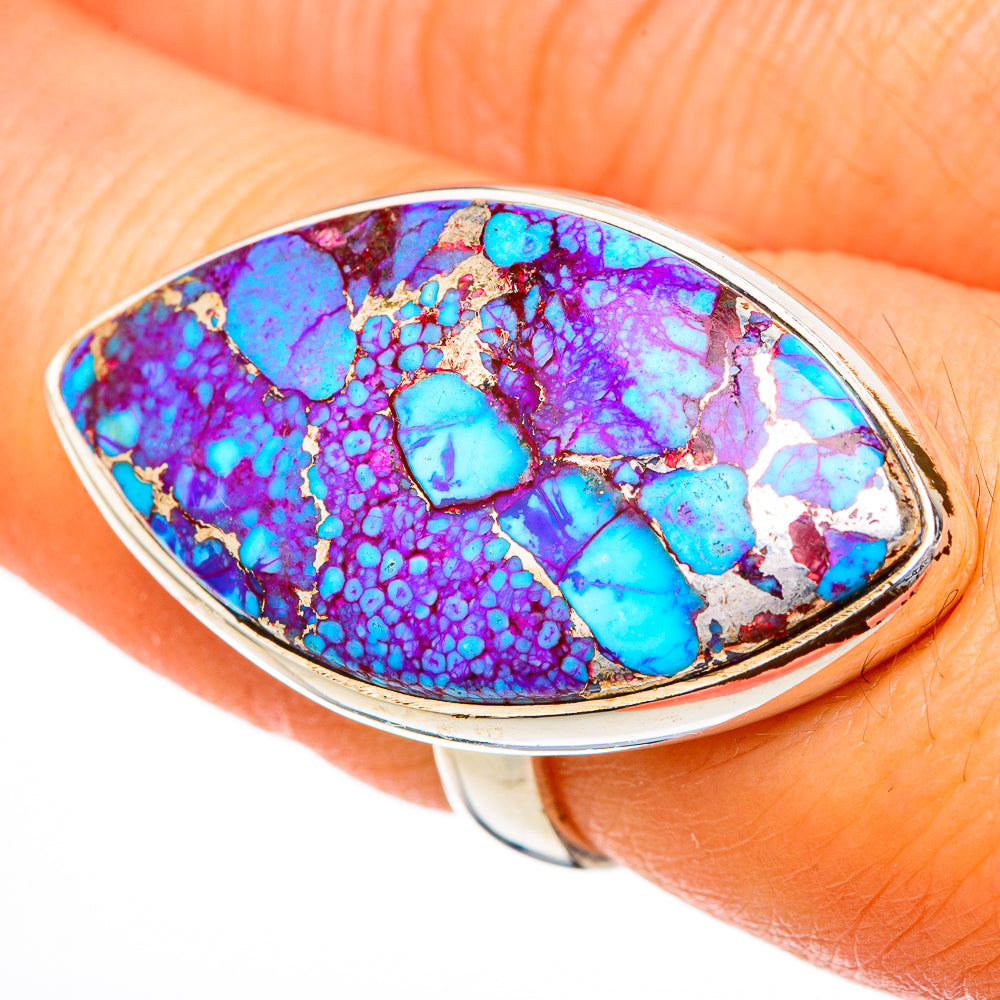 Spiny Oyster Turquoise Rings handcrafted by Ana Silver Co - RING102161