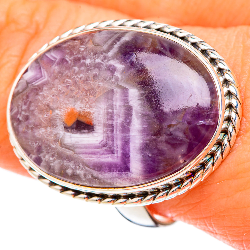 Chevron Amethyst Rings handcrafted by Ana Silver Co - RING102162