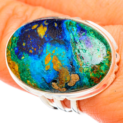Azurite Malachite Rings handcrafted by Ana Silver Co - RING102170