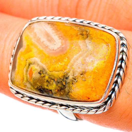 Bumble Bee Jasper Rings handcrafted by Ana Silver Co - RING102173