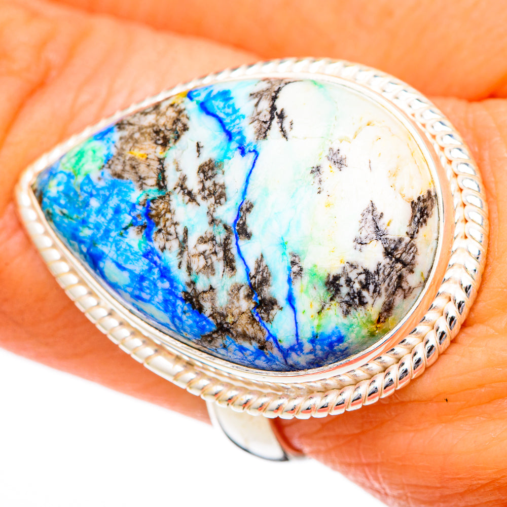 Blue Howlite Rings handcrafted by Ana Silver Co - RING102178