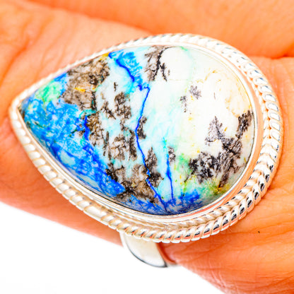 Blue Howlite Rings handcrafted by Ana Silver Co - RING102178