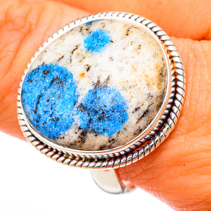 K2 Blue Azurite Rings handcrafted by Ana Silver Co - RING102180