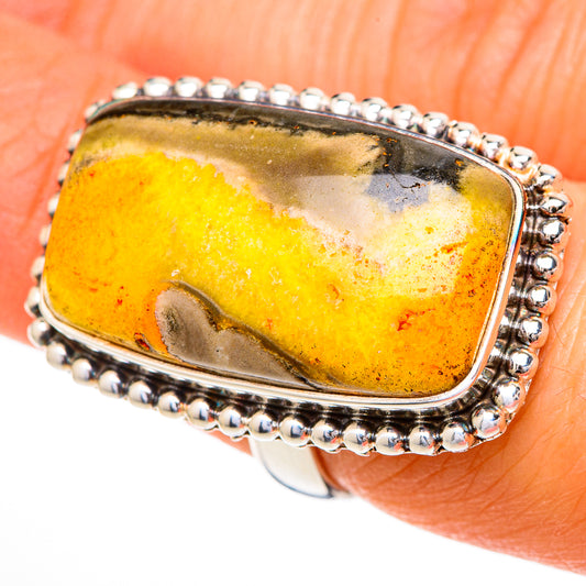 Bumble Bee Jasper Rings handcrafted by Ana Silver Co - RING102211