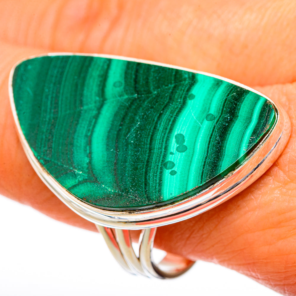 Malachite Rings handcrafted by Ana Silver Co - RING102224