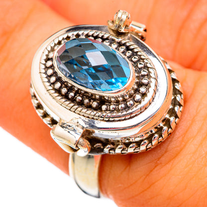 Blue Topaz Rings handcrafted by Ana Silver Co - RING102242