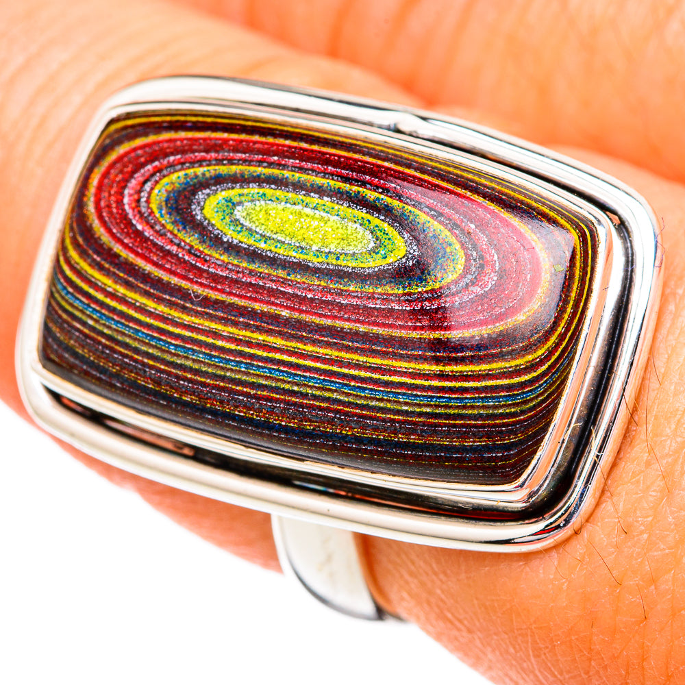 Fordite Rings handcrafted by Ana Silver Co - RING102248