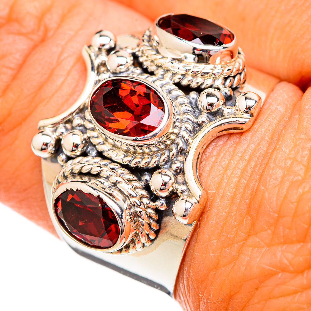 Garnet Rings handcrafted by Ana Silver Co - RING102253