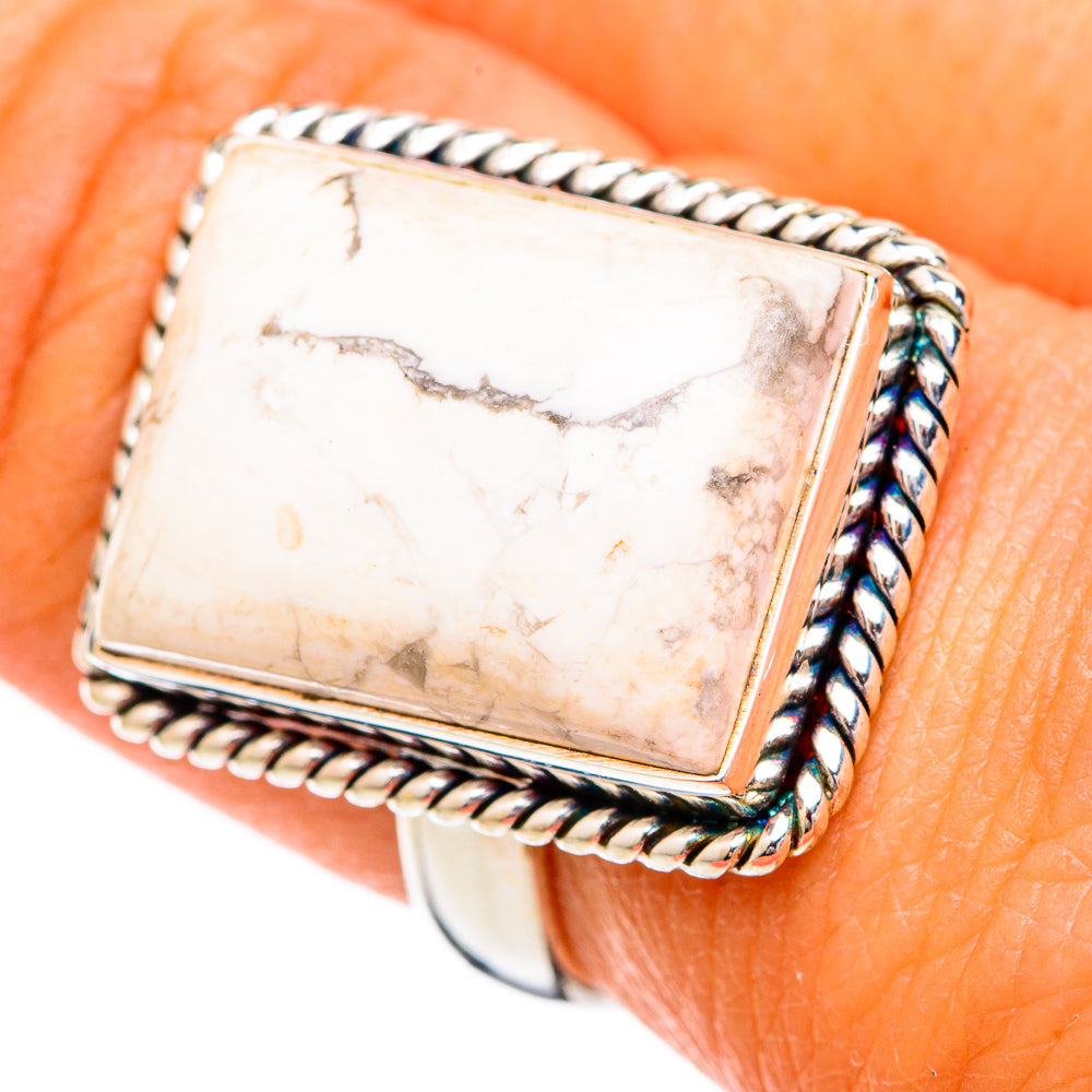 Howlite Rings handcrafted by Ana Silver Co - RING102264