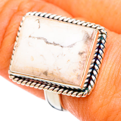 Howlite Rings handcrafted by Ana Silver Co - RING102264