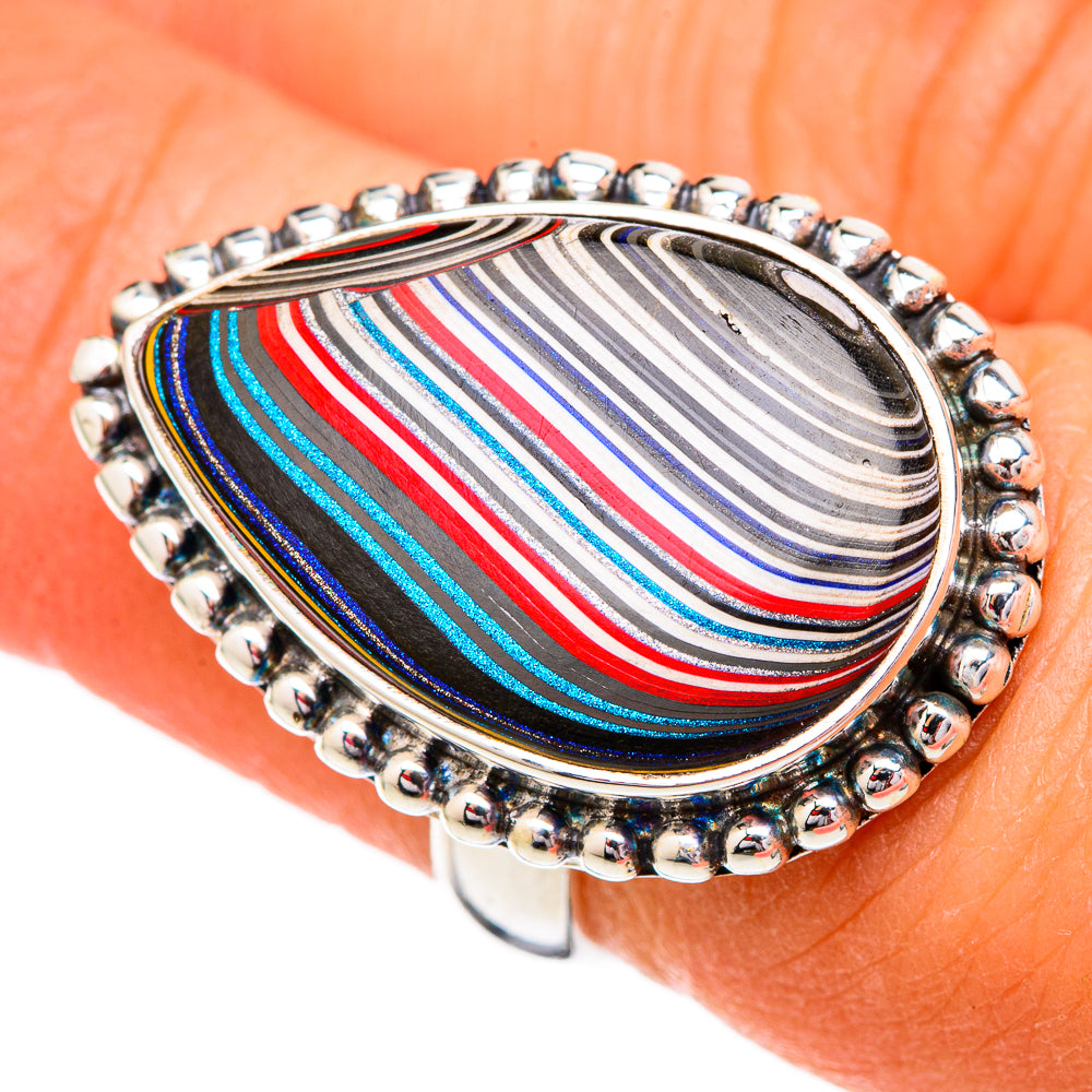 Fordite Rings handcrafted by Ana Silver Co - RING102267