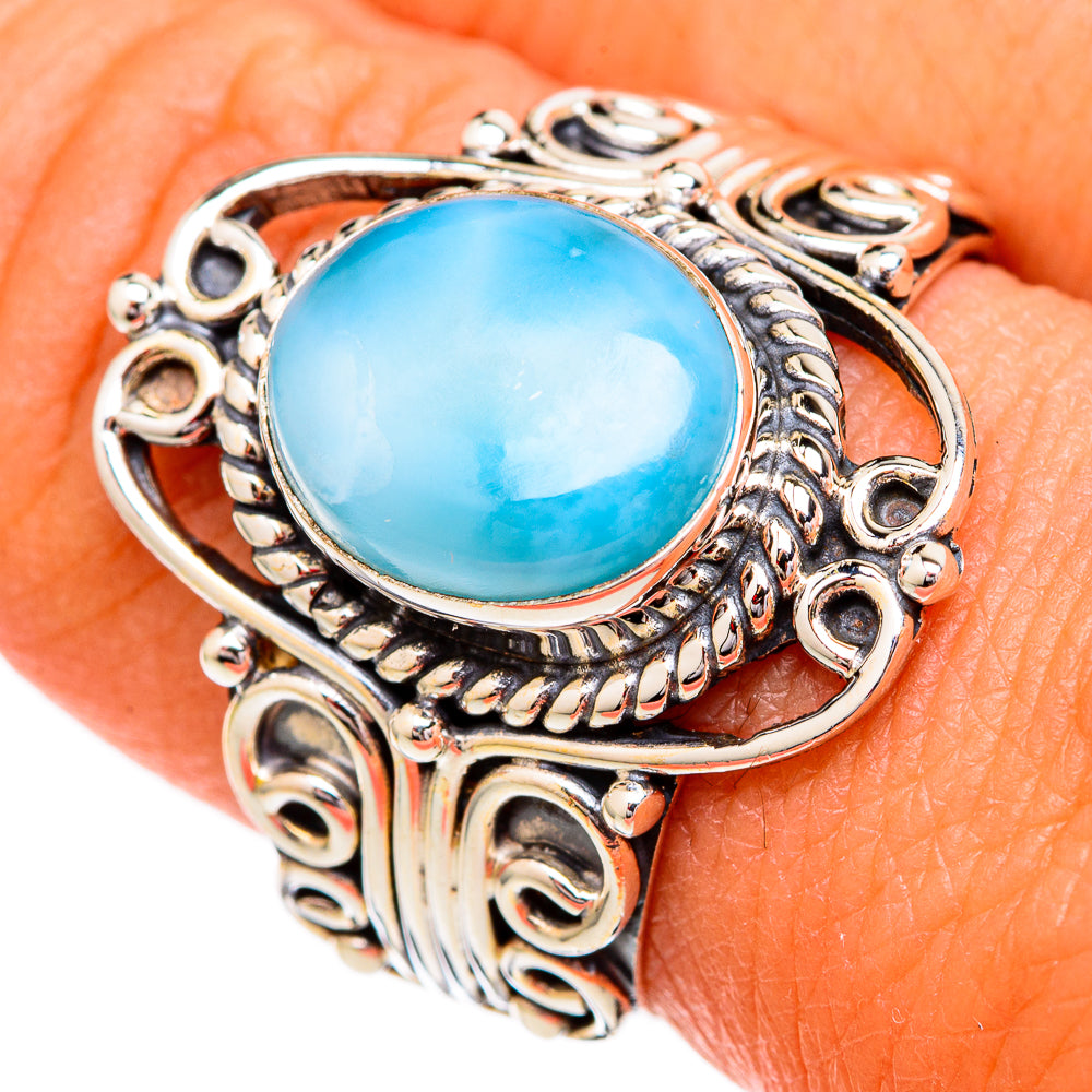 Larimar Rings handcrafted by Ana Silver Co - RING102270