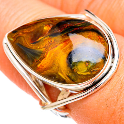 Golden Pietersite Rings handcrafted by Ana Silver Co - RING102277