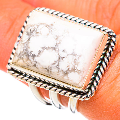 Howlite Rings handcrafted by Ana Silver Co - RING102294