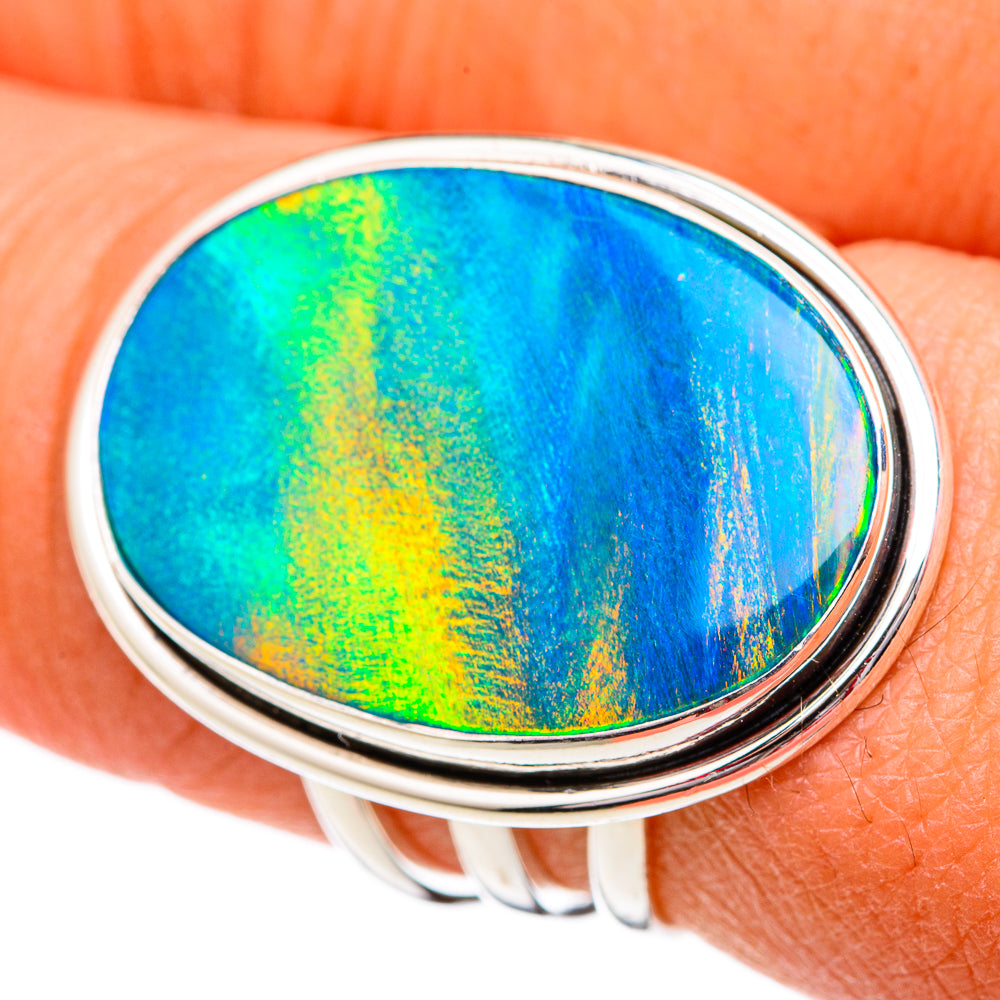 Aura Opal Rings handcrafted by Ana Silver Co - RING102299