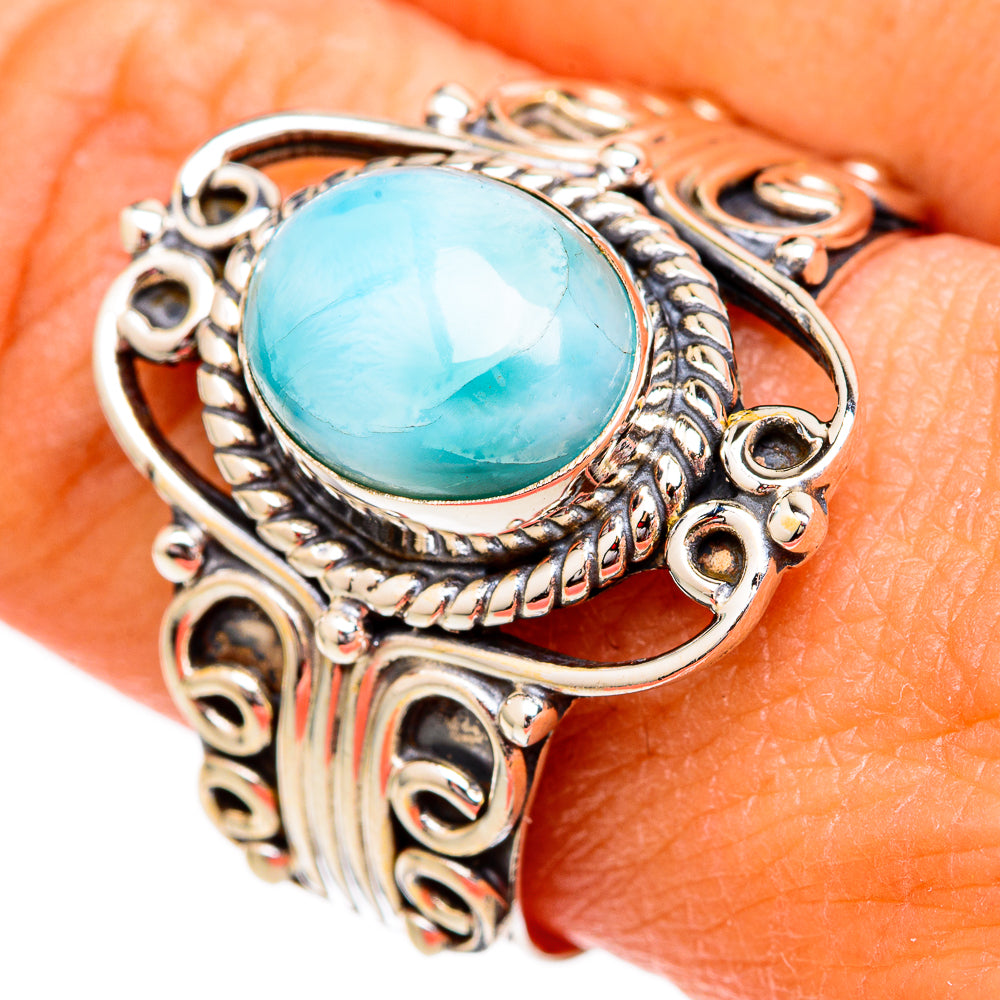 Larimar Rings handcrafted by Ana Silver Co - RING102300