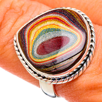 Fordite Rings handcrafted by Ana Silver Co - RING102306
