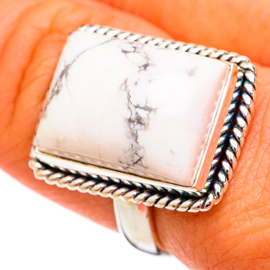 Howlite Rings handcrafted by Ana Silver Co - RING102342