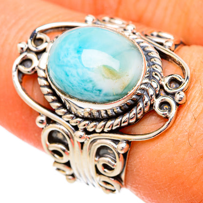 Larimar Rings handcrafted by Ana Silver Co - RING102349