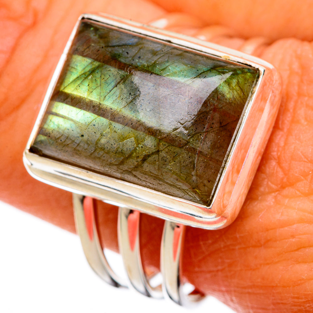 Labradorite Rings handcrafted by Ana Silver Co - RING102353