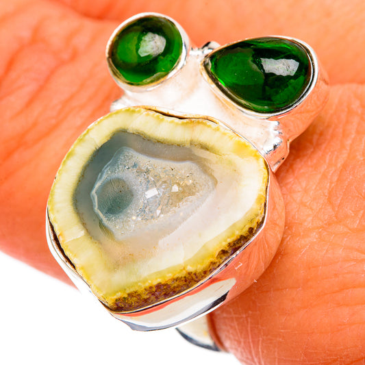 Coconut Geode Druzy Rings handcrafted by Ana Silver Co - RING102372