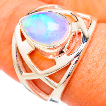 Ethiopian Opal Rings handcrafted by Ana Silver Co - RING102404