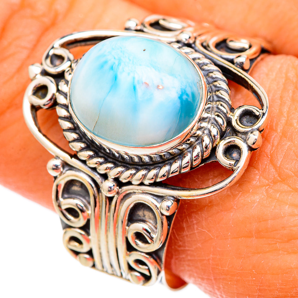 Larimar Rings handcrafted by Ana Silver Co - RING102425