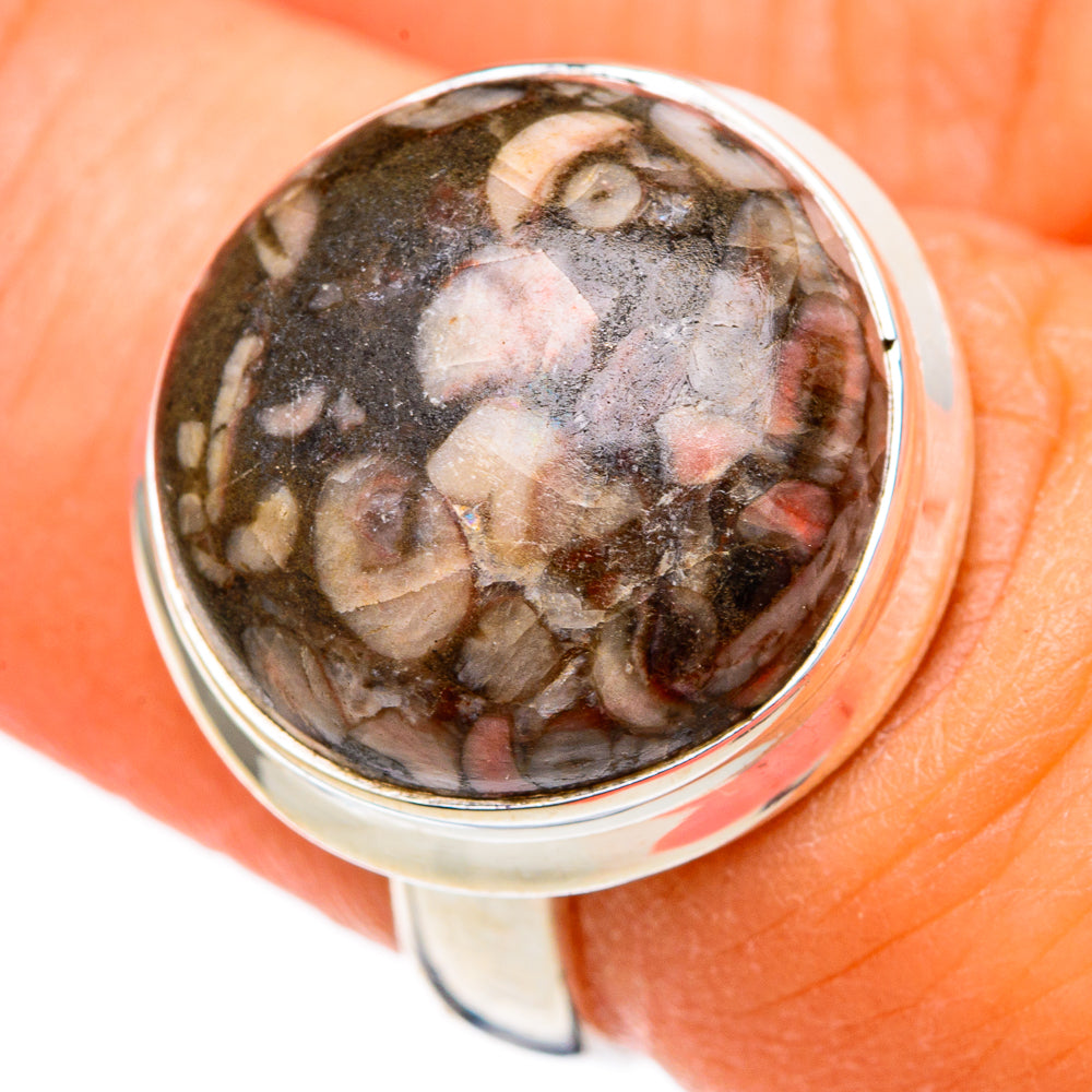 Crinoid Fossil Rings handcrafted by Ana Silver Co - RING102432