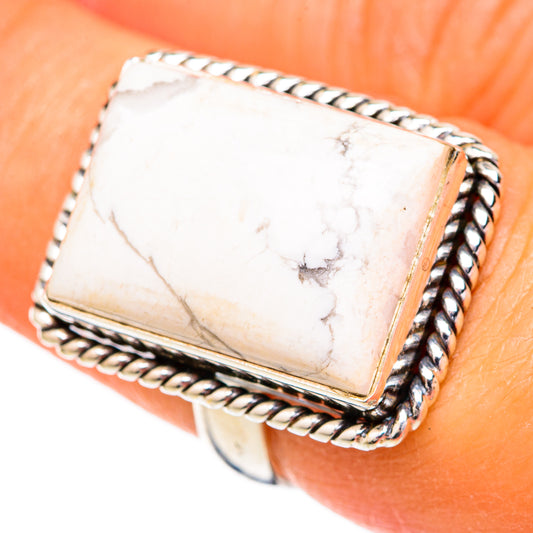 Howlite Rings handcrafted by Ana Silver Co - RING102438