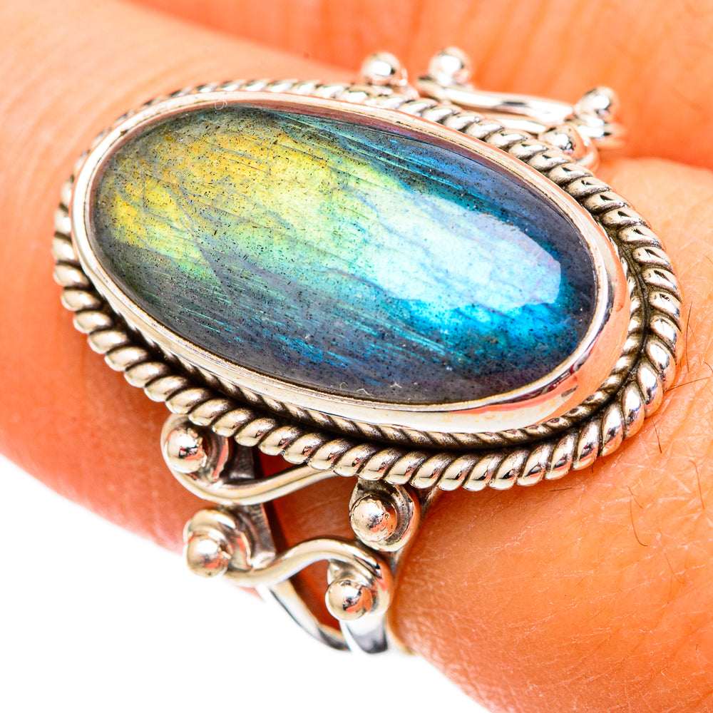 Labradorite Rings handcrafted by Ana Silver Co - RING102442