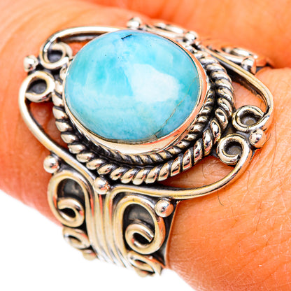 Larimar Rings handcrafted by Ana Silver Co - RING102444